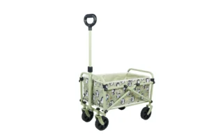 4-Inch Folding Wagon with Compact Narrow Wheels Without Brakes